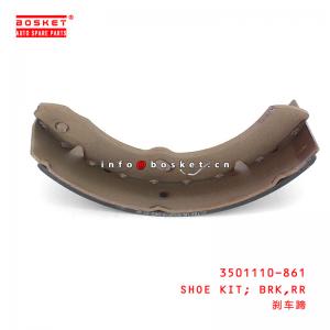 China 3501110-861 Rear Brake Shoe Kit suitable for ISUZU NKR77 P600 3501110-861 on sale