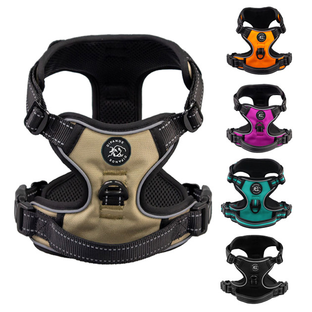 China Heavy Duty Dog Harness With Reflective Light on sale