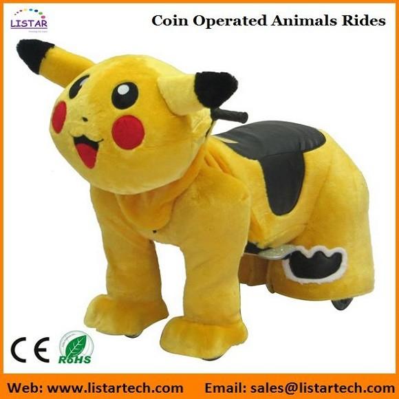 Cheap Pokemon Coin Operated Battery Animals Electric Ride on Motorized Animals for mall for sale