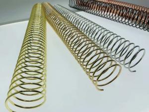 Best Electroplate Finish 35mm Metal Spiral Binding Coils For Notebook wholesale