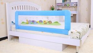 China Blue Portable Kids Bed Guard Rail For Queen Bed , Metal Bed Rails 150cm on sale