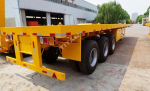 China tri-axle flatbed trailer extendable flatbed trailer for sale  - TITAN VEHICLE on sale