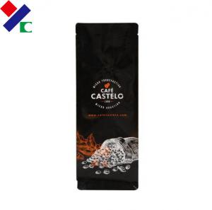 China 100g 5lb Aluminium Foil Coffee Stand Up Pouches , Custom Coffee Bean Bags With Valve on sale