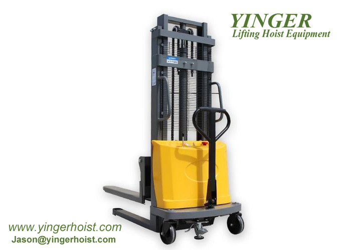China Semi Electric Hydraulic Pallet Jack , Hydraulic Pallet Stacker DC Motor Power Source stainless steel pallet truck pallet on sale