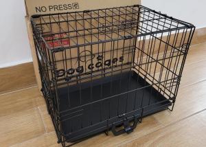 China 30 Inch Large Steel Dogs Cages Outdoor Kennels Stackable Heavy Duty Pet Crates House High Quality Folding Double Door Pu on sale