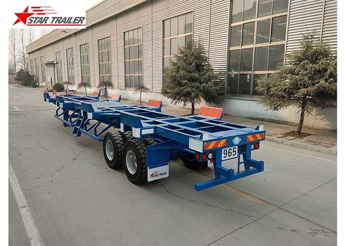 Two Axles Terminal Trailer Q345B Material For Transport 20 Foot Container