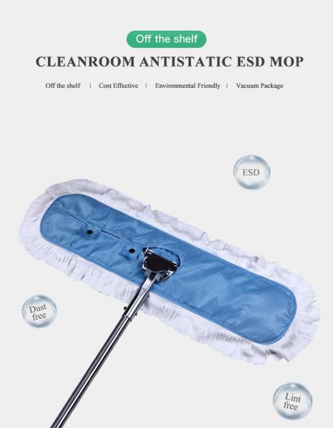 Washable Clean Room Mops Lint Free For Chemical Plant / Food Factory