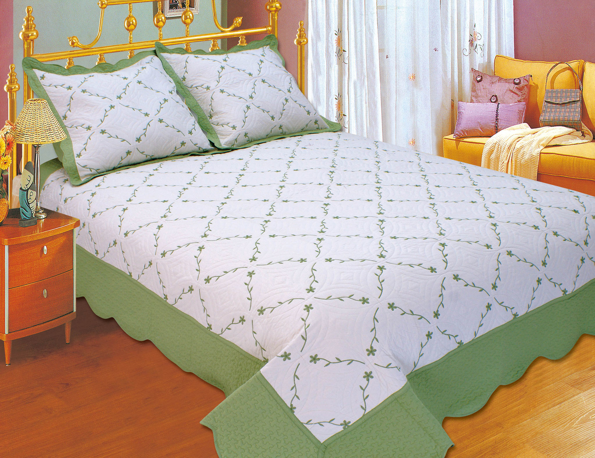 Best Plain Color Floral Bedding Sets Silky Soft Touch For Home And Hotel wholesale