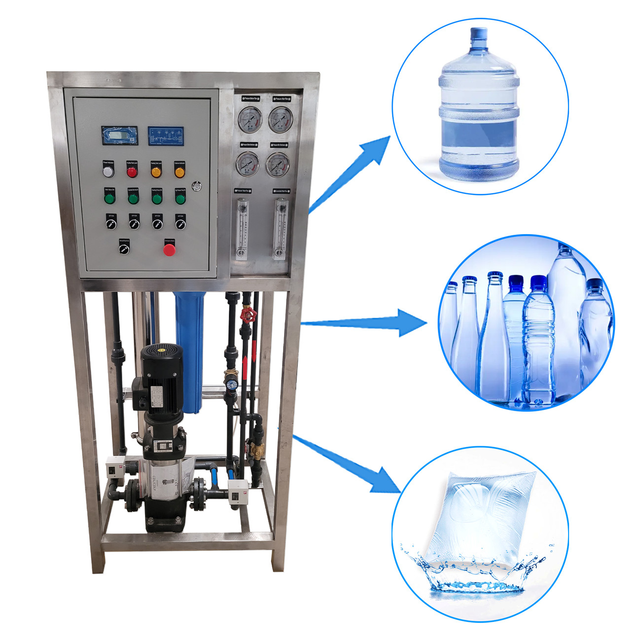 China 250L/h Industrial Reverse Osmosis Water Filter System Ro Water Purifier on sale