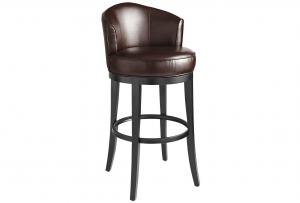 Best High Back Black Leather Restaurant Bar Stools / Comfortable Dining Chairs wholesale