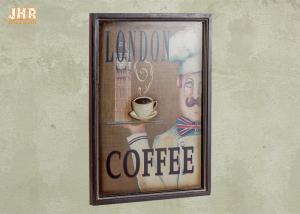 China Coffee Shop Wall Art Sign Decorative Wood Wall Plaques Antique Home Wall Decor on sale