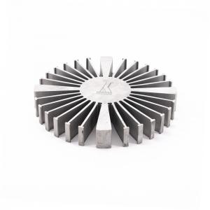China Cylindrical Round Shape Aluminum Extrusion Heat Sink Profiles 6063 T5 Alloy on sale