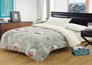 Best Printed Flannel Winter Comforter Sets Border In Straight / Square Or Oblong wholesale