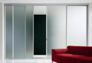 China Frosted Tempered Decorative Glass Partition Walls ASTM Standard on sale