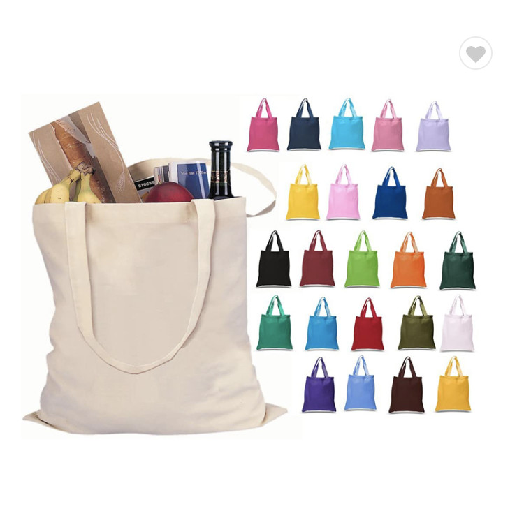China Eco Friendly Canvas Cotton Fabric Bag Gusset Tote Bag 570gsm For Shopping on sale