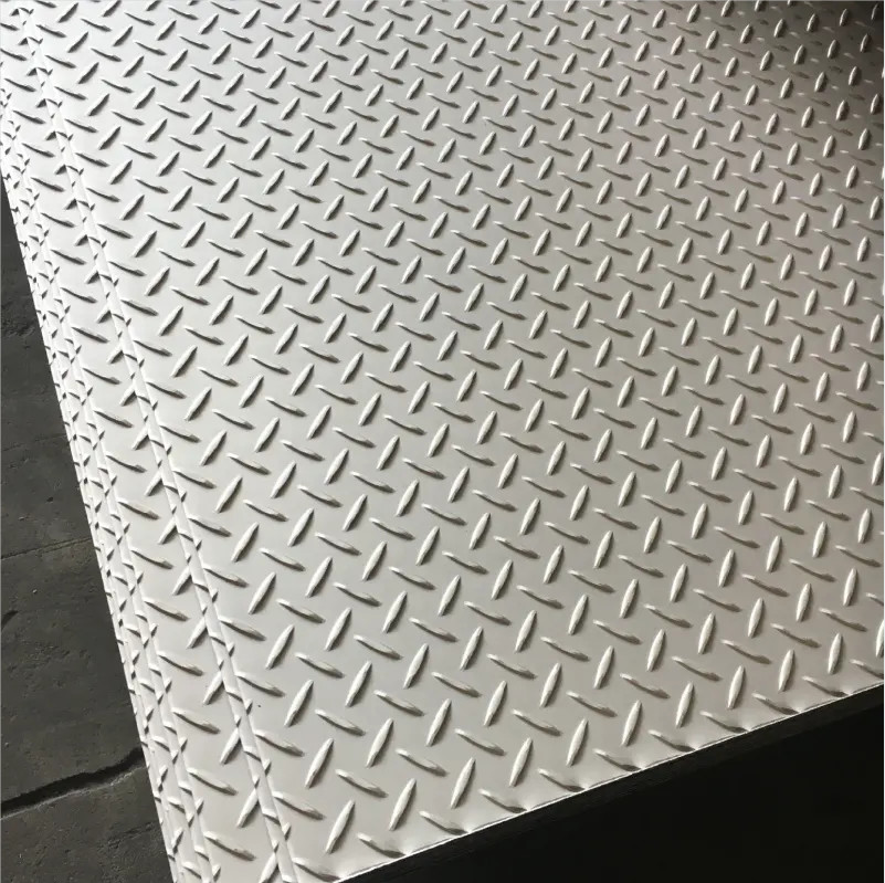 China Customize Size Diamond SS Steel Sheet Embossed Checkered  Stainless Steel Sheets Plates on sale