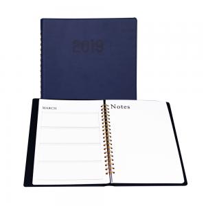 Extra Large Wire Personal Calendar Planner , O Binding PU Leather Custom Planner Notebook