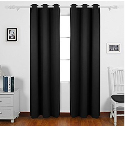 Best Solid Black Color Custom Window Curtains Quick Delivery For Home And Office wholesale