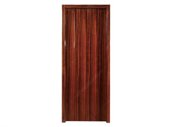 Cheap 0.6mm Wood Veneer Hotel Fixed Furniture Single / Swing Room Door With Lacquer For School / Villa / Club for sale