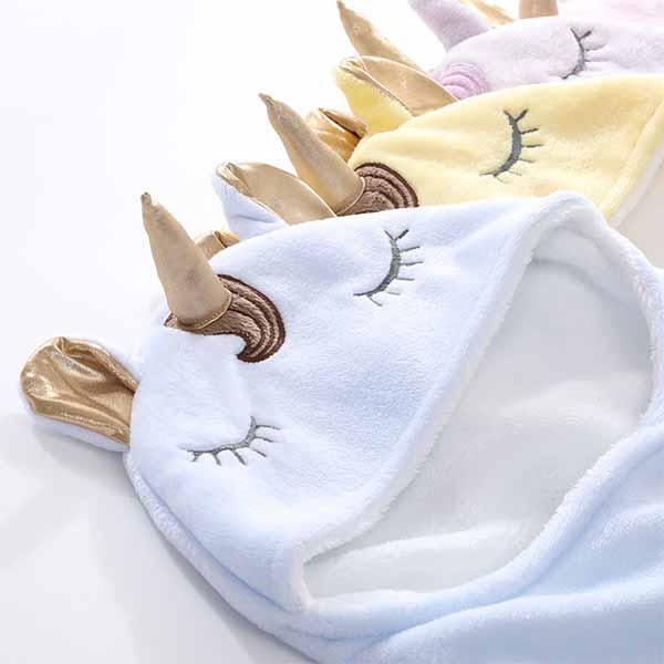 Flannel Unicorn Pillow Sleeping Bag 65x75cm With Velcro For Babies