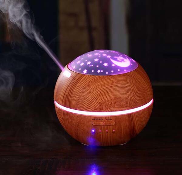 China Essential Oil Diffuser 150ML Shadow Wood Grain  Ultrasonic Aroma Diffuser Humidifier on sale