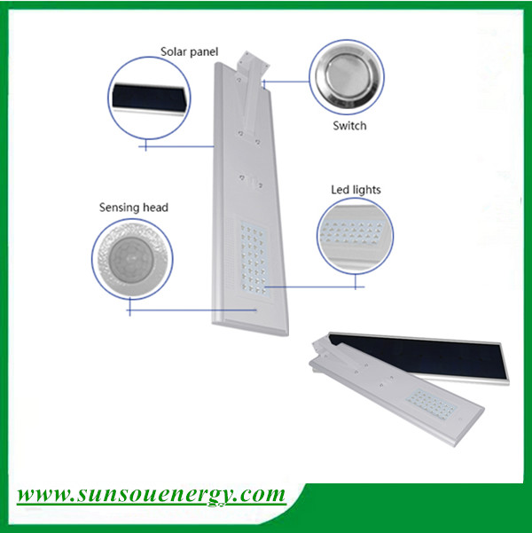China 30w integerated led solar street light, IP65 solar street light all in one price on sale