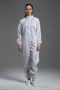Best Antistatic ESD sterile dust-proof white coverall with conductive fiber for the class 1000 cleanroom wholesale