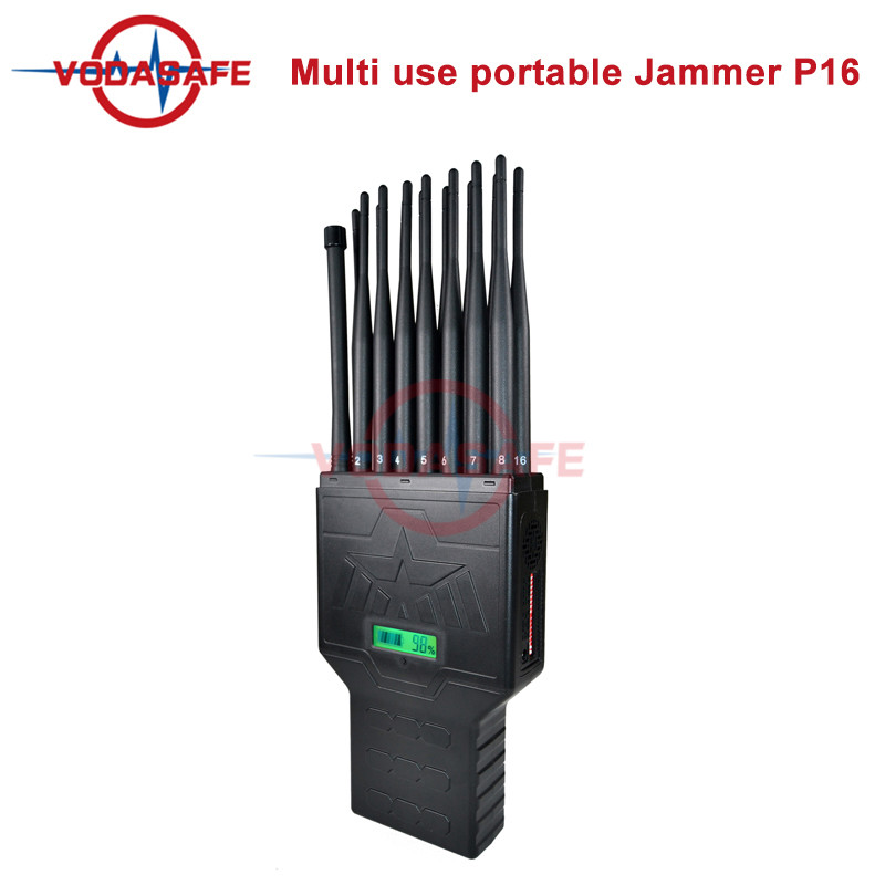 China Multi-functional 16 band 4G 5G GPS RC WIFI UHF handheld Signal Jammer for America market on sale