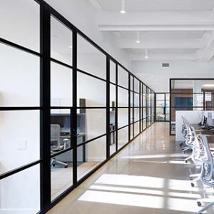 China Soundproof Office Glass Partition Walls Aluminum Frame Environment - Friendly on sale