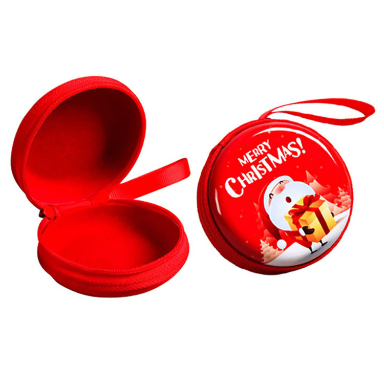 Best Mini Red Tinplate Christmas Coin Purse Christmas Tree Pendant wholesale