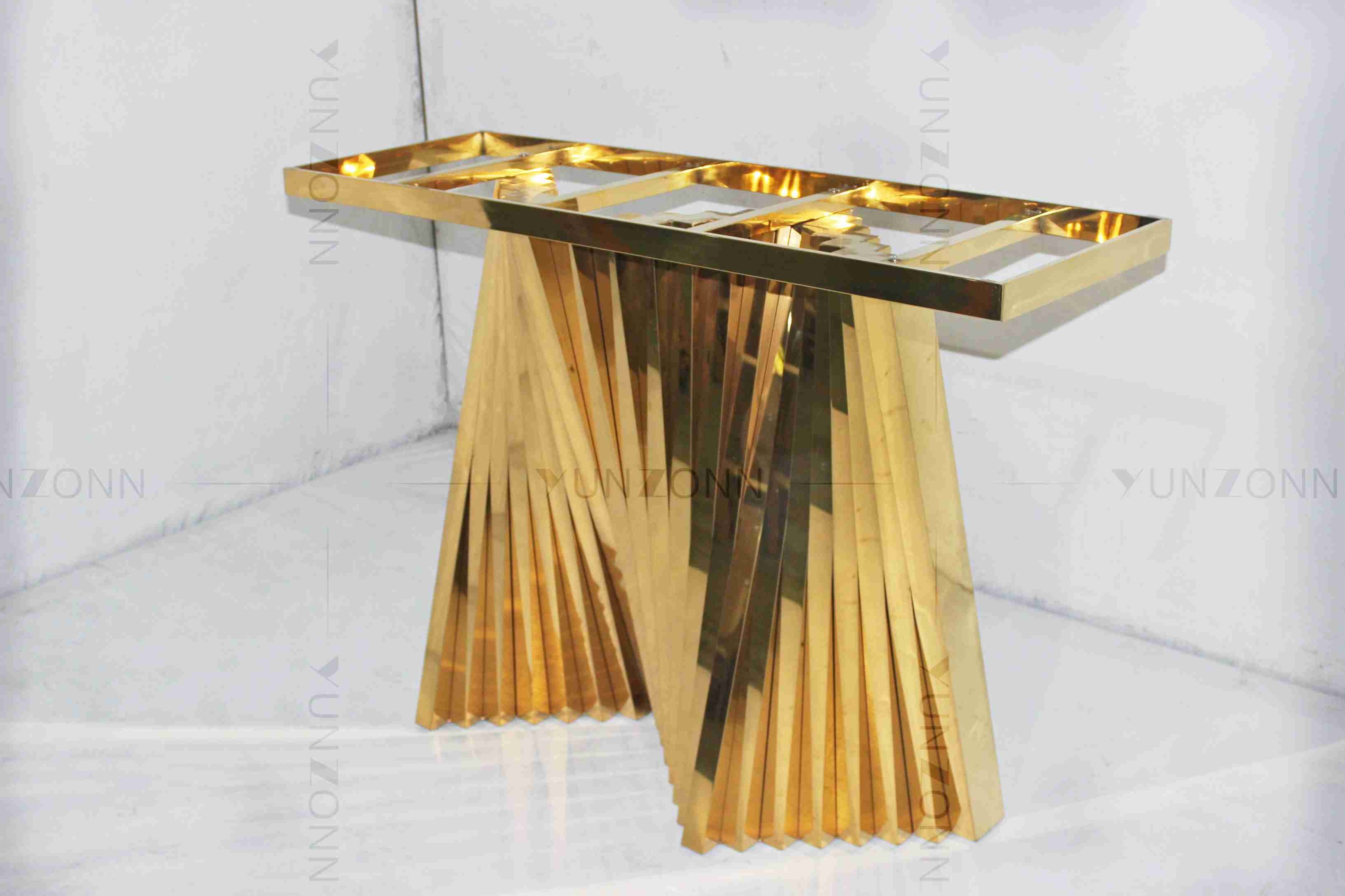 China Hollow Out Pattern Marble Gold Plated Side Table Carving Design Storage Cabinets on sale