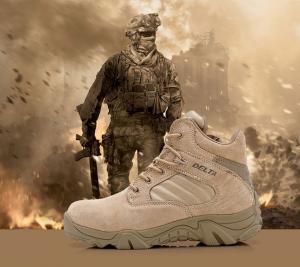 China Tactical Men Desert Combat Boots Outdoor Army Travel Shoes Leather Ankle Male PU Boots on sale