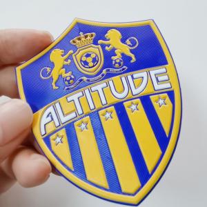 China Heat Transfer TPU Main Logo Soccer Jersey Patch High Frequency on sale