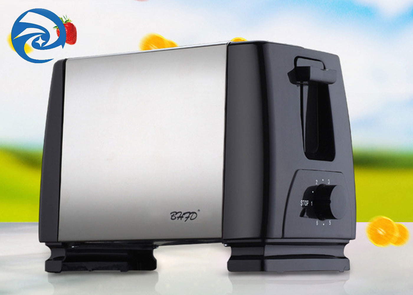 China 220V 750W Bread Toaster 2 Slice Stainless Steel 6 Speed on sale