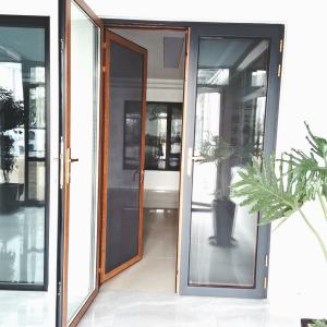 China PVC Windproof Double Hinged Patio Doors Window Impact Resistance Odm on sale