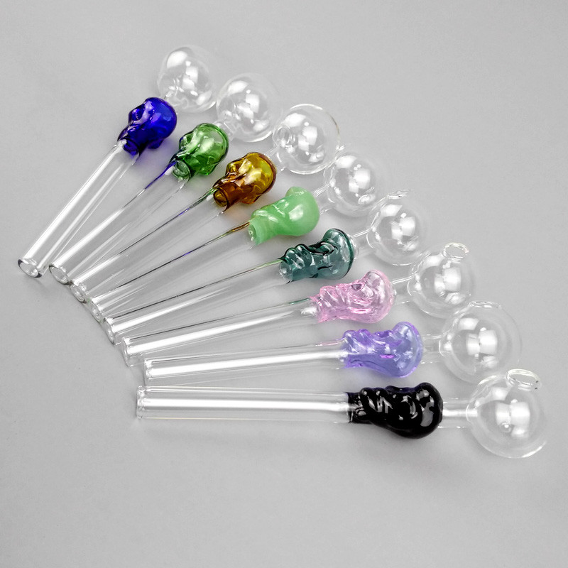Best Multi Colored Wax Glass Smoking Pipe For Oil 2mm Thickness Eco Friendly wholesale