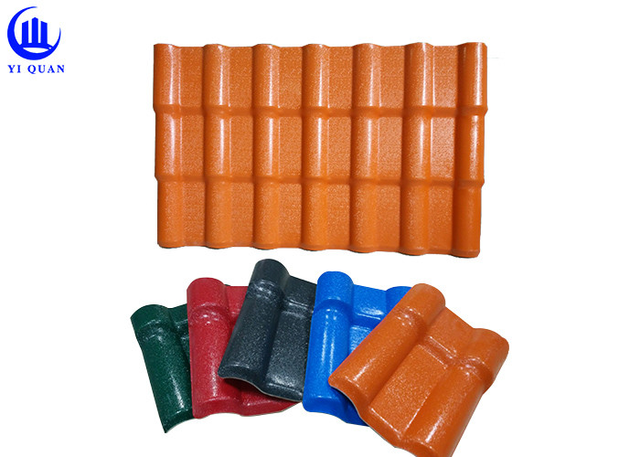 China Easy Installation Synthetic Terracotta PVC Roofing Sheet Synthetic Resin PVC Plastic Roof Tile on sale