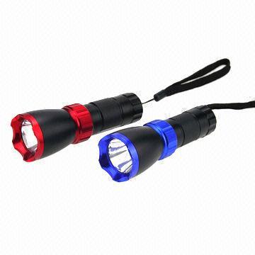 Best 1W LED flashlights with 3 x AAA batteries, made of aluminum alloy wholesale