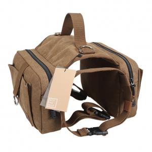 Best Camping Hiking Nylon Dog Harness Backpack Militar Saddle Bag For Medium / Large Size wholesale