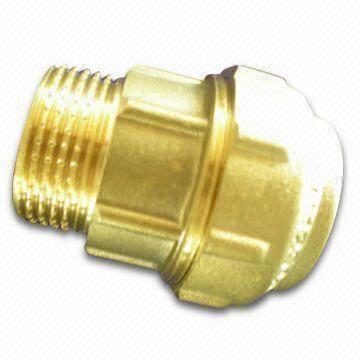 Brass Fitting, Available in Various Sizes, Customized Designs are Accepted, Suitable for PE Pipes