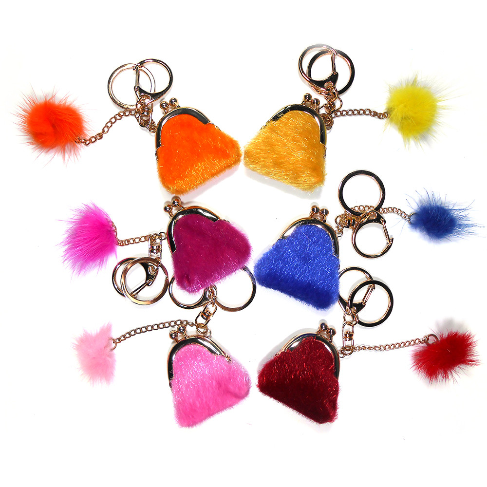 China GIFTS FUNNY DESIGN MINI GLITTER LEATHER COIN BAG WITH KEYCHAIN AND DIFFERENT STYLES OF LEATHER for sale