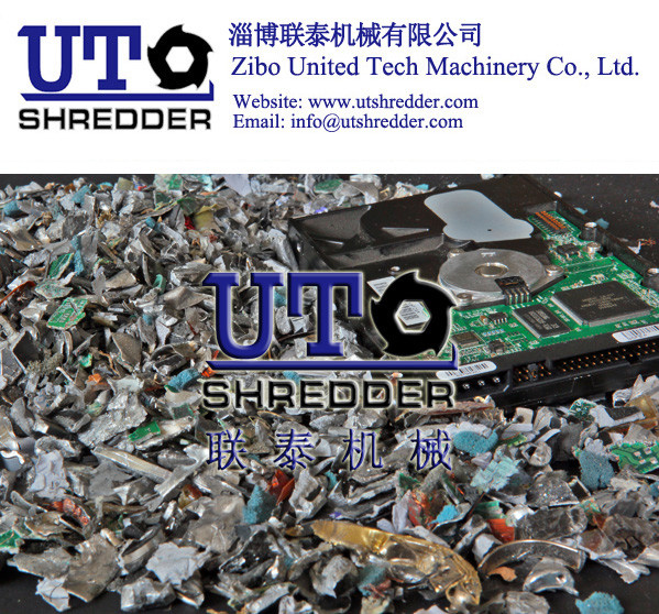 China hot sale full automatic E scrap hard drives shredder/ 2 shaft intelligent low noise shredder/ double shaft crusher on sale