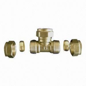Brass Compression Fitting for Copper Pipes, OEM Services Provided, CE-marked