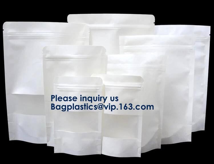Cheap Custom Printed Kraft Paper Flat Bottom Standup Pouch / Food Packaging Bags,250g/500g High Barrier Custom Printed Foil Co for sale