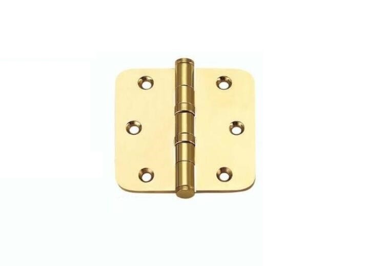 China Pure Brass Flat Cabinet Door Hinges With Round Corner And Ball Bearing 3/4Commercial heavy duty door hinge on sale