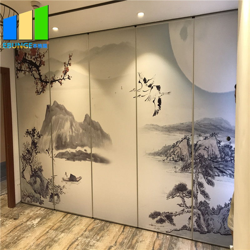 Best 65mm Thickness Wood Folding Partition Walls Room Divider With Aluminum Frame wholesale
