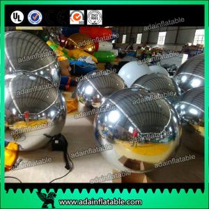Best Festivals Inflatable Event Mirror Ball With Sliver Color , Inflatable Mirrored Sphere wholesale