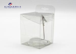 Best OEM / ODM Design Clear Plastic Box Packaging Hang Strip On Box Top 5*5*7.5cm Size wholesale