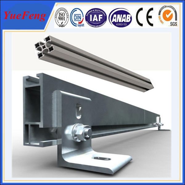 Professional design aluminum solar mounting rail for solar system from yuefeng aluminium
