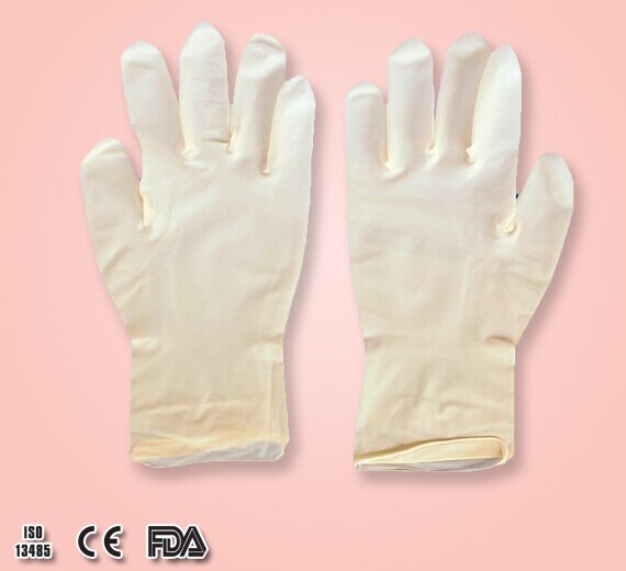 China Natural rubber latex examination gloves,sterile,powder free,size 9'',12'' on sale